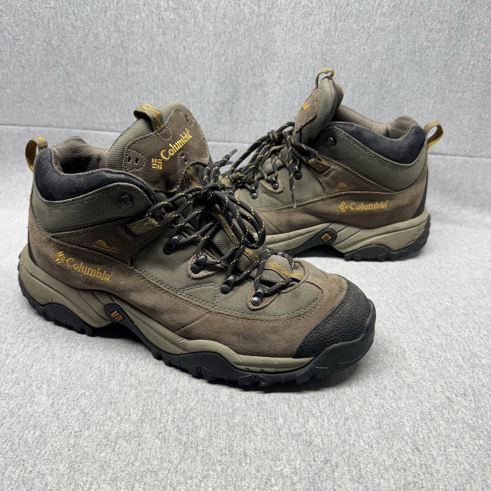 Columbia Boots Mens 14 Trail Meister Mid Brown Omni Grip Hiking Waterproof Woods
